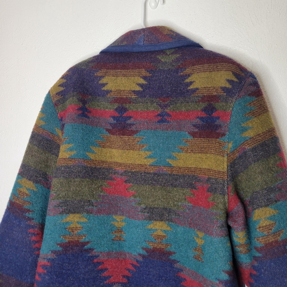 Vintage Wool Blend Aztec Print Jacket Women's Size Large - Picture 2 of 8